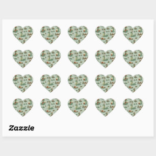 Christmas Nessie Loch Ness Monster Cozy Cryptids  Heart Sticker