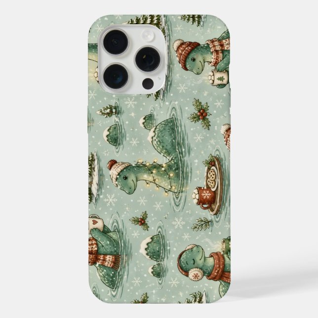 Christmas Nessie Loch Ness Monster Cozy Cryptids  iPhone Case (Back)