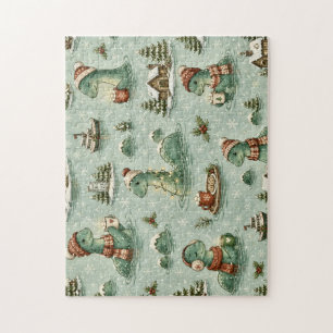 Christmas Nessie Loch Ness Monster Cozy Cryptids  Jigsaw Puzzle