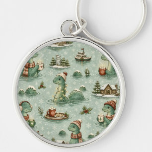 Christmas Nessie Loch Ness Monster Cozy Cryptids Keychain