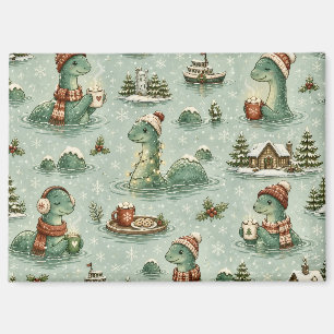 Christmas Nessie Loch Ness Monster Cozy Cryptids Magnet