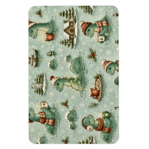 Christmas Nessie Loch Ness Monster Cozy Cryptids Magnet