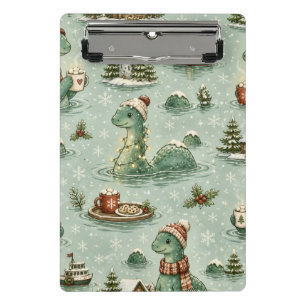 Christmas Nessie Loch Ness Monster Cozy Cryptids Mini Clipboard