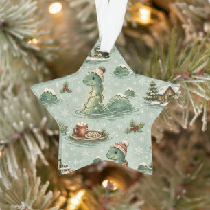 Christmas Nessie Loch Ness Monster Cozy Cryptids  Ornament