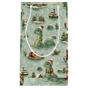 Christmas Nessie Loch Ness Monster Cozy Cryptids Small Gift Bag