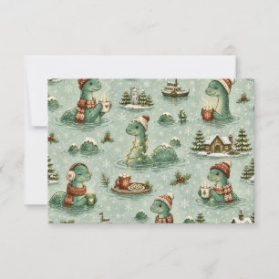 Christmas Nessie Loch Ness Monster Cozy Cryptids  Thank You Card