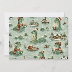 Christmas Nessie Loch Ness Monster Cozy Cryptids  Thank You Card