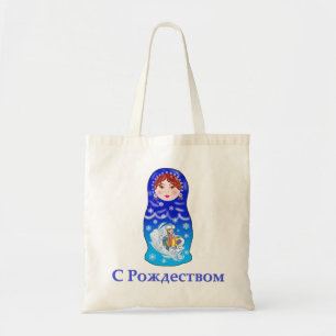 Christmas Nesting Doll Tote Bag