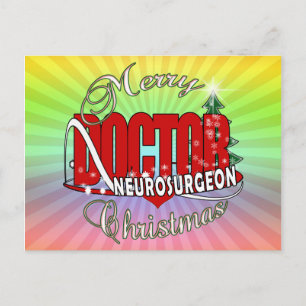 CHRISTMAS NEUROSURGEON HOLIDAY POSTCARD