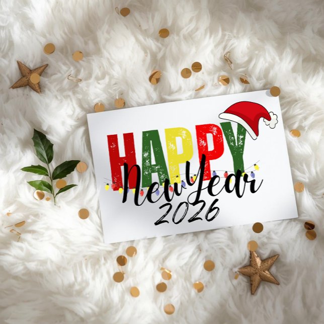 Christmas New Year 2026 colorful Flat Card (Creator Uploaded)