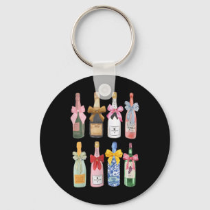 Christmas New Year Champagne Gl Coquette Bottle  Keychain
