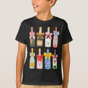 Christmas New Year Champagne Gl Coquette Bottle T-Shirt