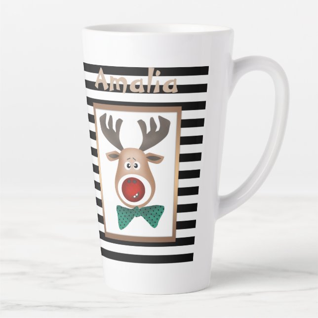 Christmas, new year, deer latte mug (Right)