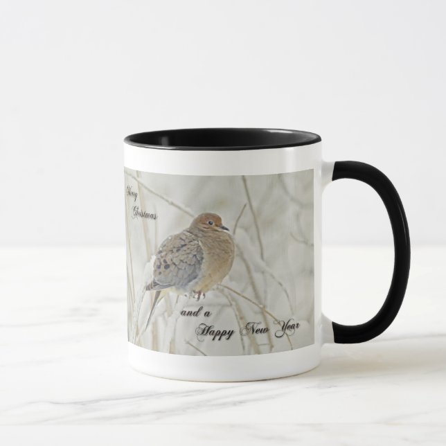 Christmas & New Year Greeting - Mourning Dove Mug (Right)