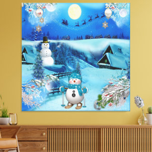 Christmas & New Year of 2024 Canvas Print