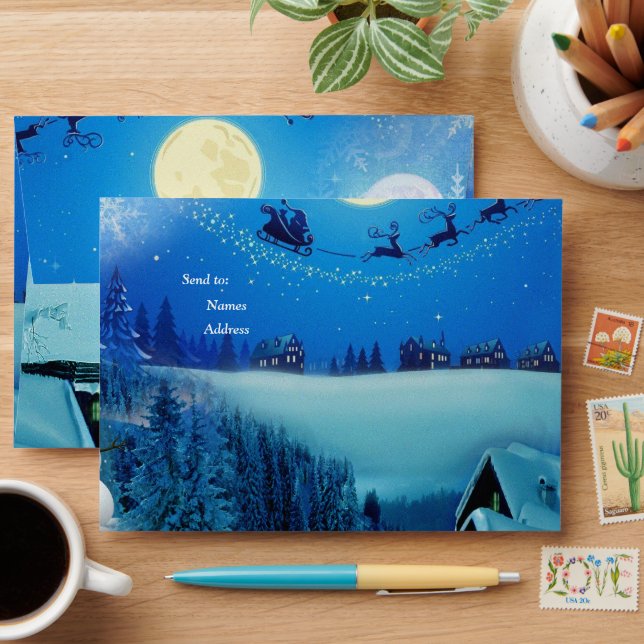 Christmas & New Year of 2024 Envelope (Desk)