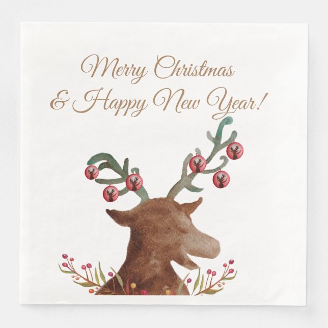 Christmas, New Year  Paper Napkin (Front)