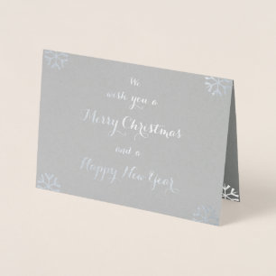 Christmas New Years Custom Personalized Holiday Foil Card