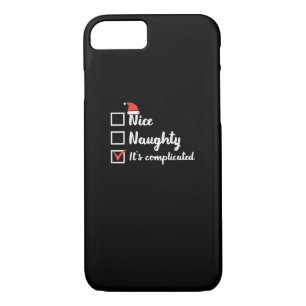 Christmas Nice Naughty Its Complicated  Case-Mate iPhone Case