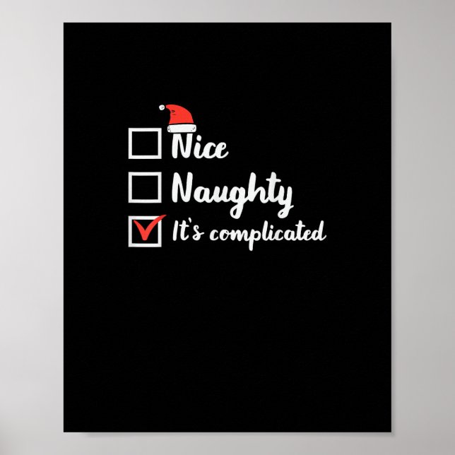Christmas Nice Naughty Its Complicated  Poster (Front)