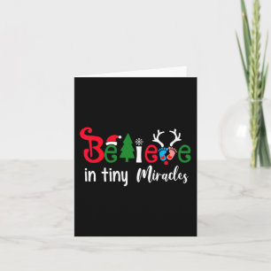 Christmas nicu nurse believe in tiny miracles wome card