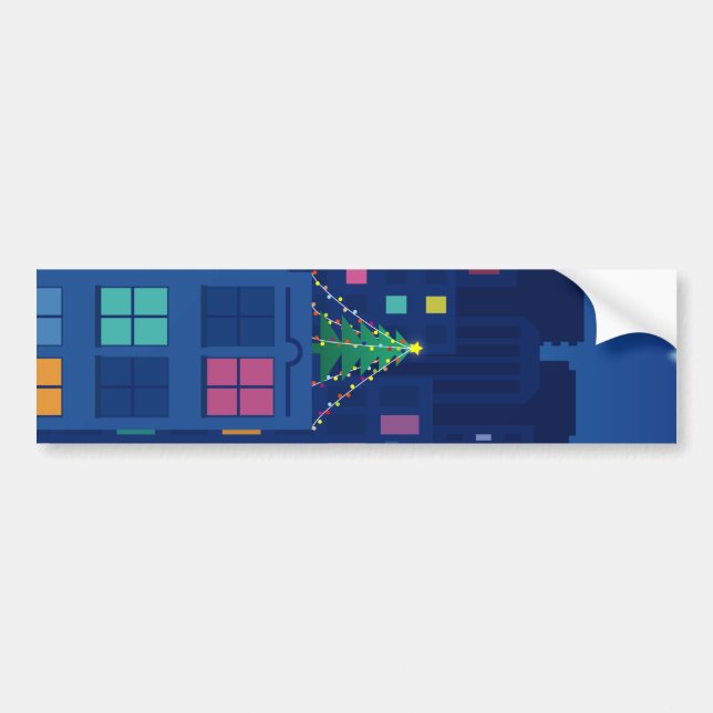 Christmas Night Bumper Sticker (Front)