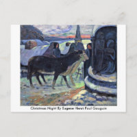 Christmas Night By Eugene Henri Paul Gauguin