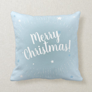 Christmas Night Fairy Tale. Fantasy Forest, Snow Throw Pillow