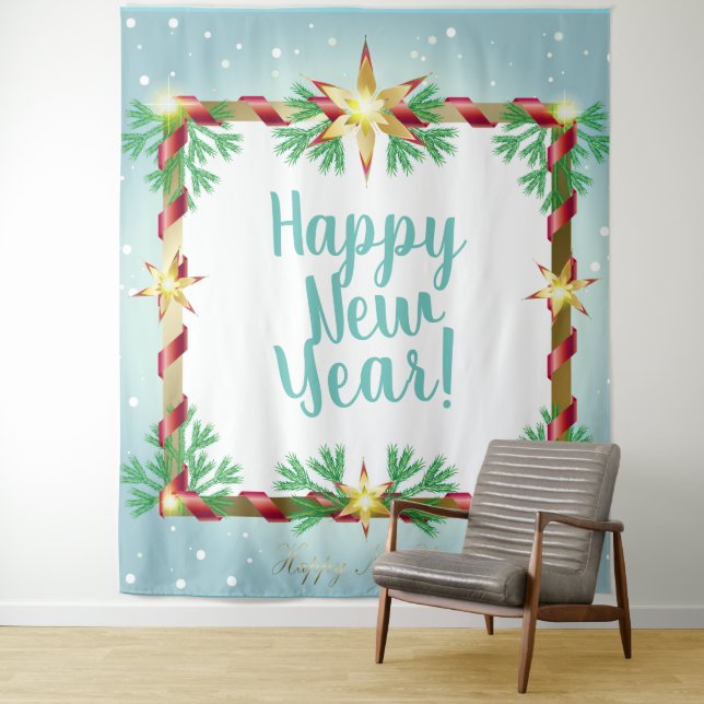 Christmas Night Fairy Tale. Fantasy Snow Vintage Tapestry (In Situ)