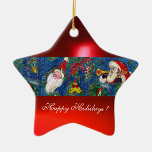 CHRISTMAS NIGHT Heart Ceramic Ornament