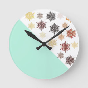 Christmas Night Round Clock