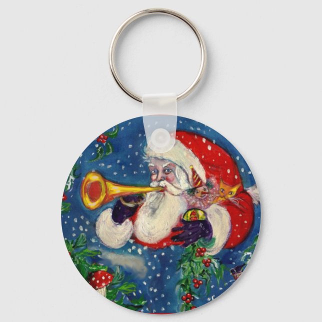 CHRISTMAS NIGHT / SANTA BUGLER KEYCHAIN (Front)