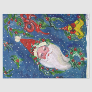 CHRISTMAS NIGHT / SANTA CLAUS WITH TOYS TISSUE PAPER