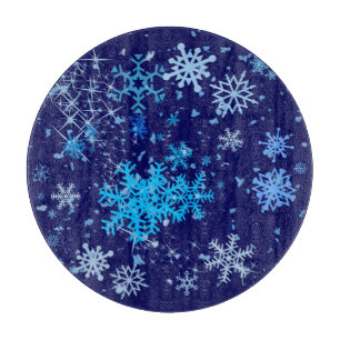 Christmas Night Snowfall Cutting Board