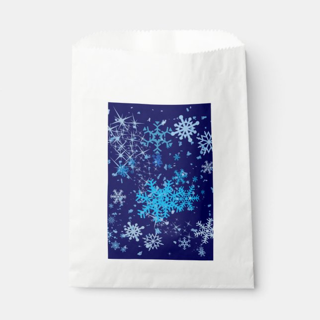 Christmas Night Snowfall Favour Bag (Front)