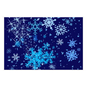 Christmas Night Snowfall Photo Print