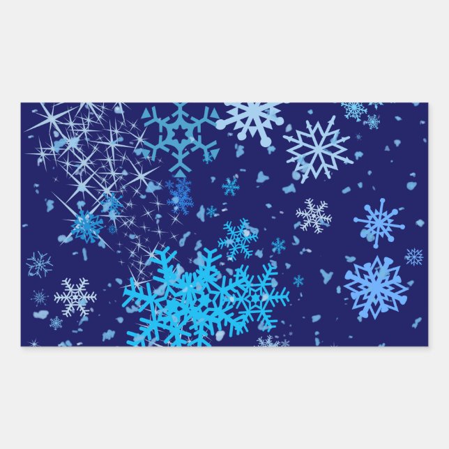 Christmas Night Snowfall Sticker (Front)