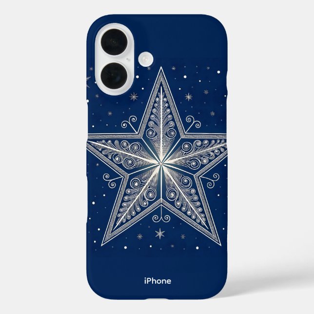 Christmas Night Star iPhone Case (Back)