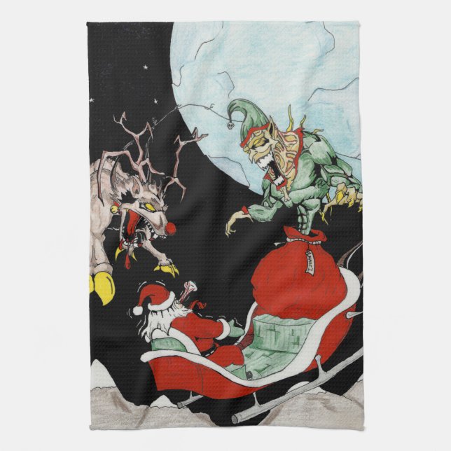 Christmas nightmare Kitchen Towel (Vertical)