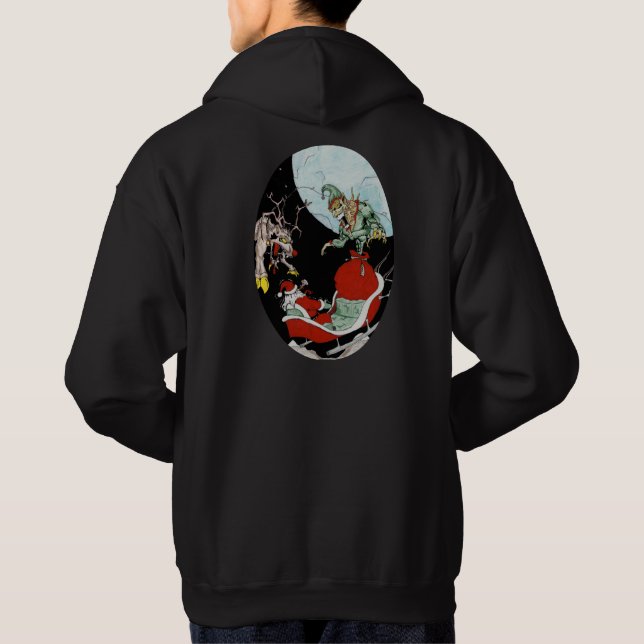 Christmas nightmare Men's Basic Hooded Sweatshirt (Back)