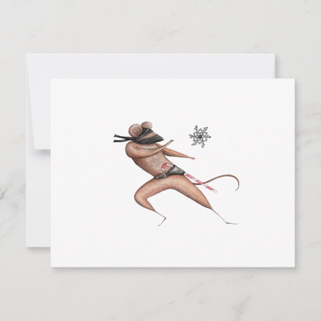 Christmas Ninja Mouse Holiday Card (Front)