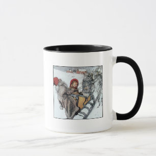 Christmas Nisse and Kersti on Sleigh Ride Mug
