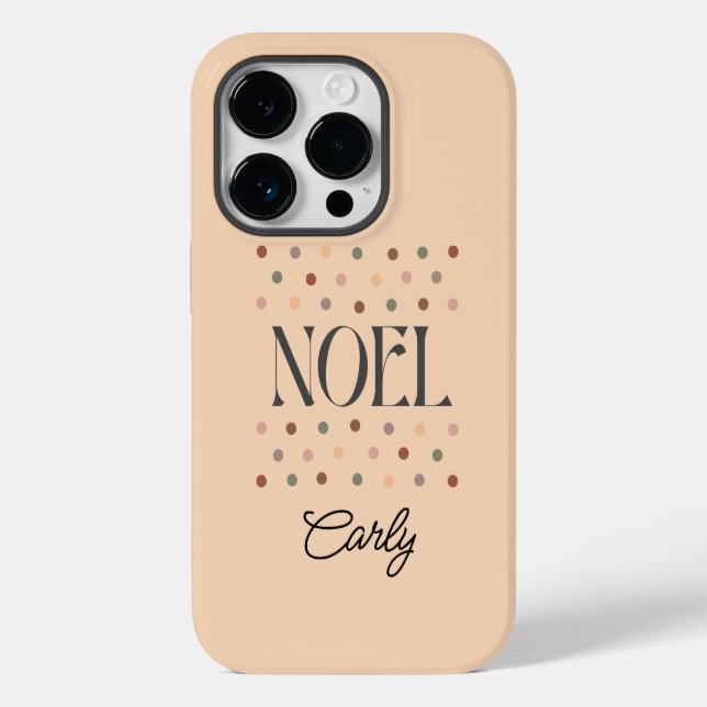 Christmas NOEL Boho Beige Case-Mate iPhone Case (Back)