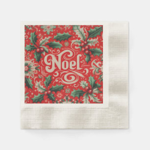 Christmas Noel Red & Green Napkin