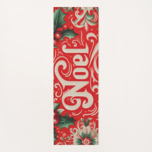 Christmas Noel Red & Green Yoga Mat