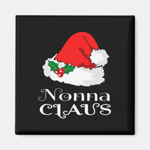 Christmas Nonna Claus Matching Pajama Santa Hat X- Magnet