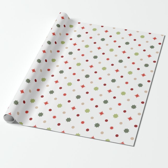 Christmas nordic pattern of geometric snowflakes. wrapping paper (Unrolled)