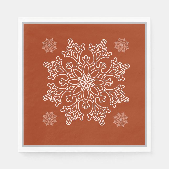 Christmas Nordic Snowflake Paper Napkins (Front)