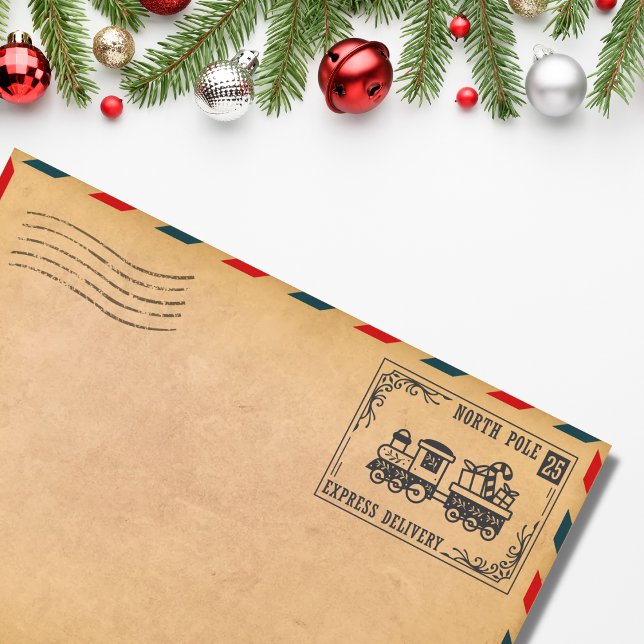 Christmas North Pole Express Delivery Fun Rubber Stamp (Creator Uploaded)
