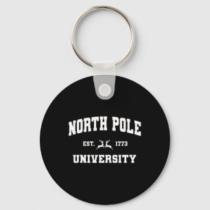 Christmas North Pole University Santa Workshop Elv Keychain